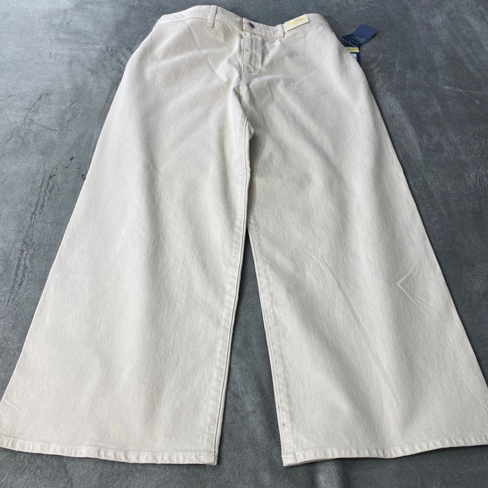 Universal Thread Wide Leg Women 14 Khaki Sailor High Rise Relaxed Denim Pants